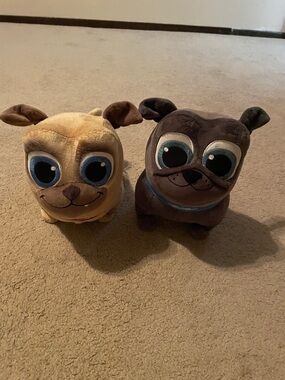 Disney Bingo and Rolly - Pug Plushes